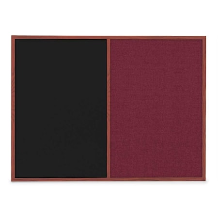 United Visual Products Sliding Door Indoor Enclosed Corkboard, 3 UV9000ACS-BLACK-CINNABA